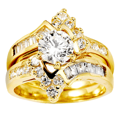 14k Yellow Gold Round